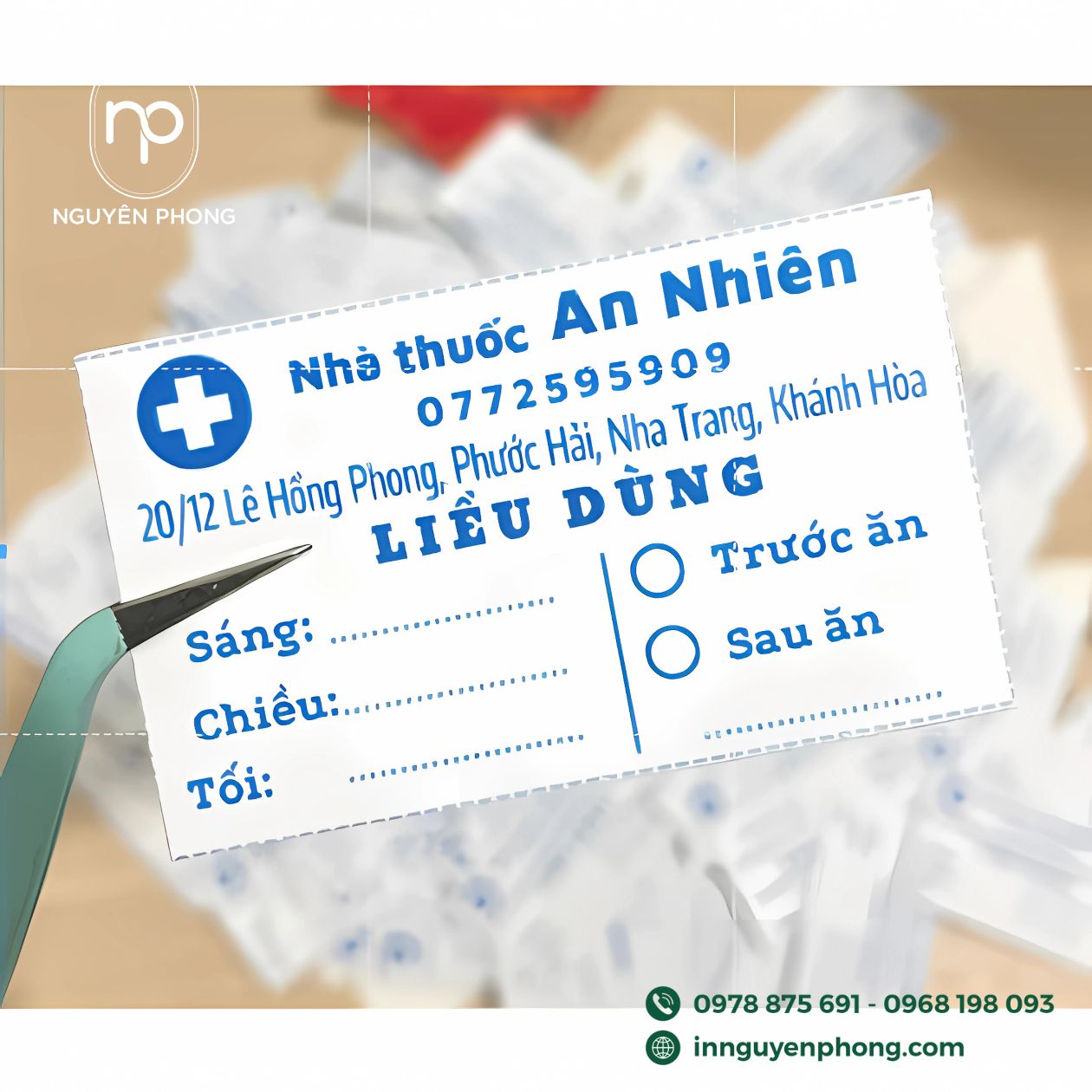 Mẫu in tem chia liều cho nhà thuốc